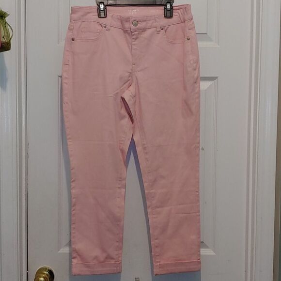 crown & ivy Denim - Crown & Ivy pink crop jeans Sz 8 NWOT